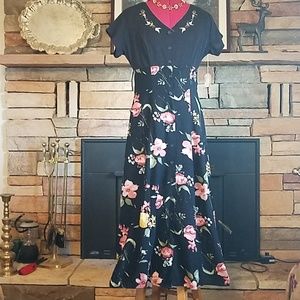 Vintage NWT 90's JONI BLAIR Empire Waist Maxi Dress 9 10